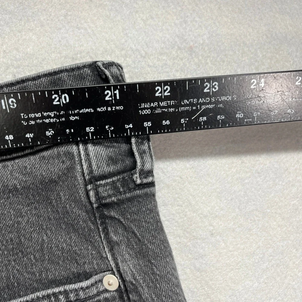 Madewell Jean Shorts Womens 20W Black Denim The Perfect Cut Off Frayed Casual